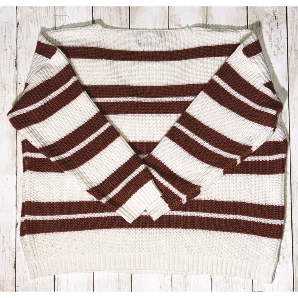 Bloomchic Striped V-Neck Sweater 14/16 - Picture 5 of 8
